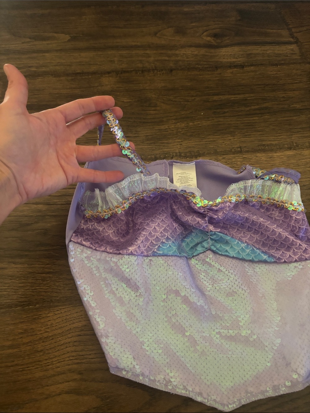 Kids Mermaid Costume Set in Purple & Aqua - Picture 2 of 7
